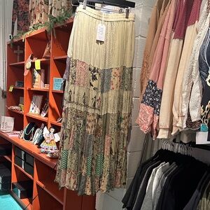 Floral Patchwork Maxi Skirt